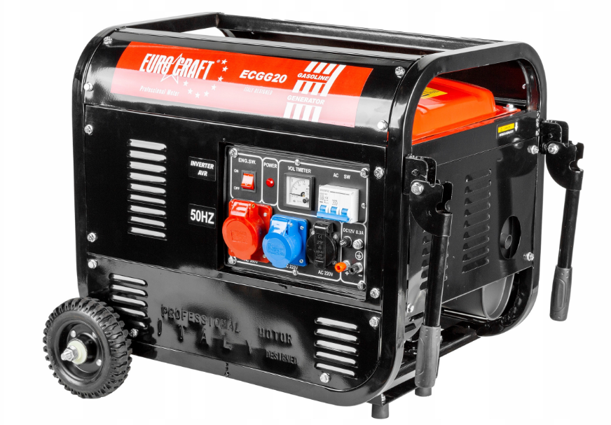 Генератор бензиновий EUROCRAFT 3 фази (220/380В), 2,3кВт, (ECGG20)